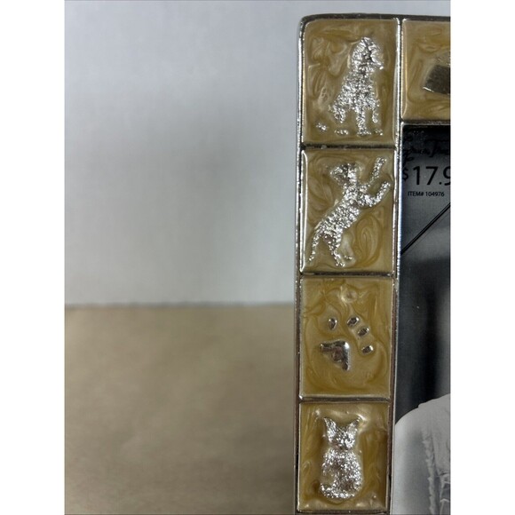 Green Tree Gallery Vintage 4”X6” Frame Animals Pets Yellow Swirl Cat Vintage - Picture 11 of 12